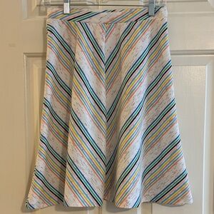Striped Multicolor A-Line Skirt
